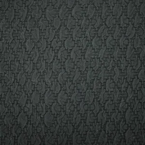 1 1/2 YD PC-Black Texture Matelasse Jacketing Fabric