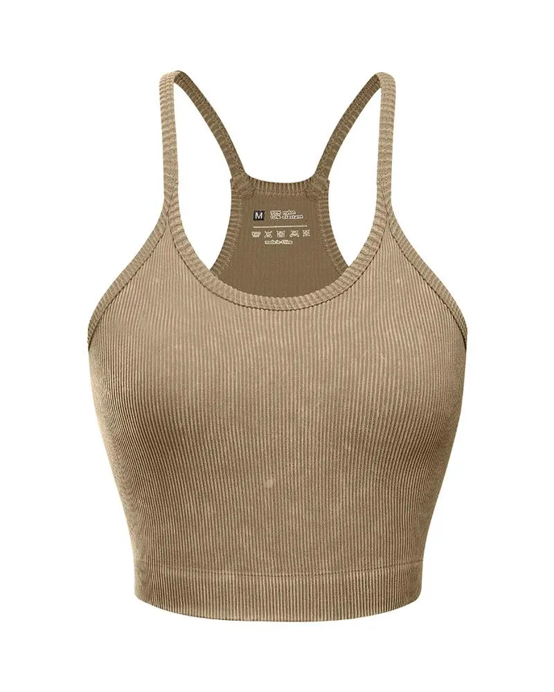 3 Pack U Neck Racer Back Crop Active Top