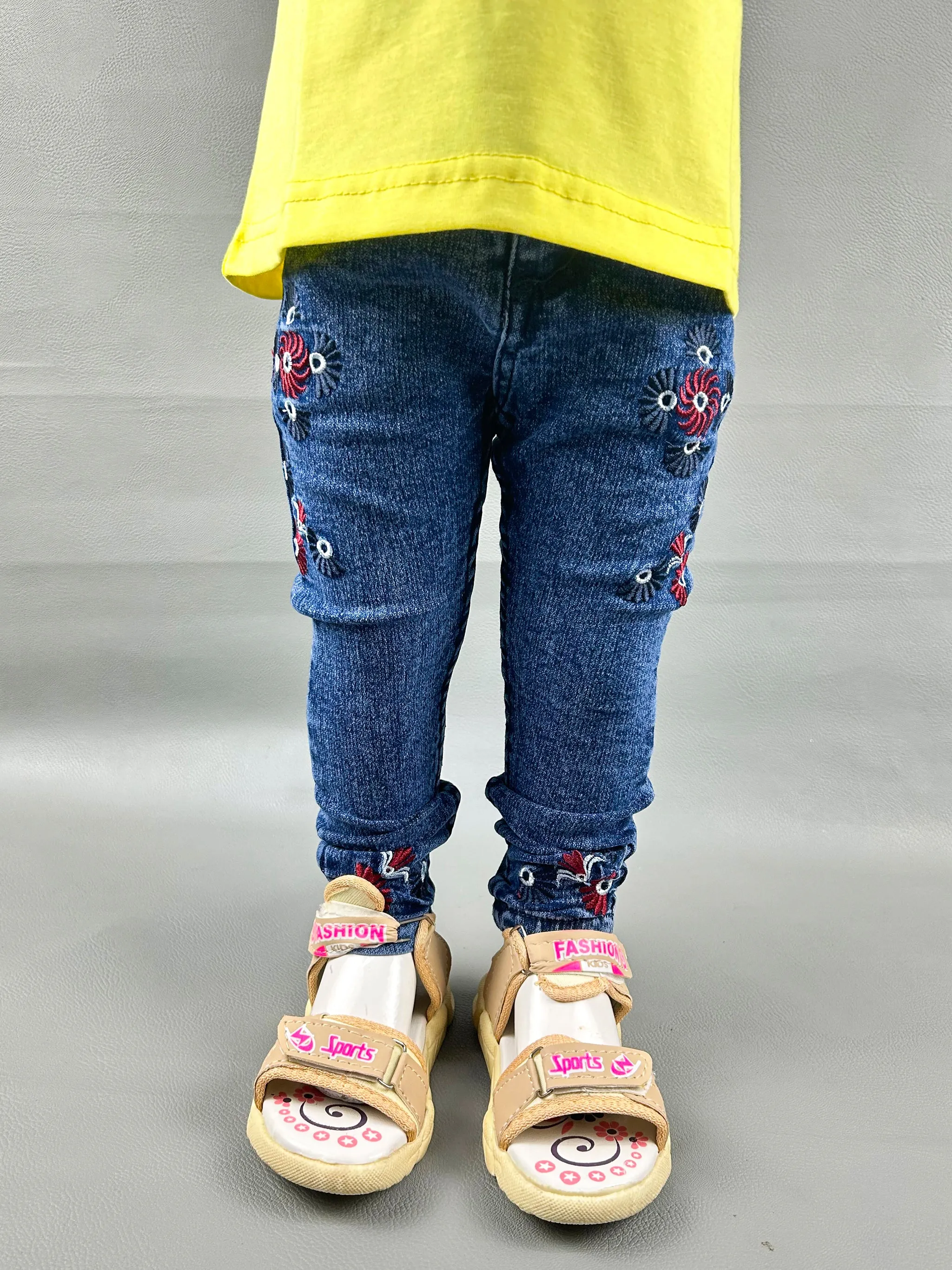 3Yrs - 13Yrs Blue Stretchable Denim Jeans For Girls GJ03