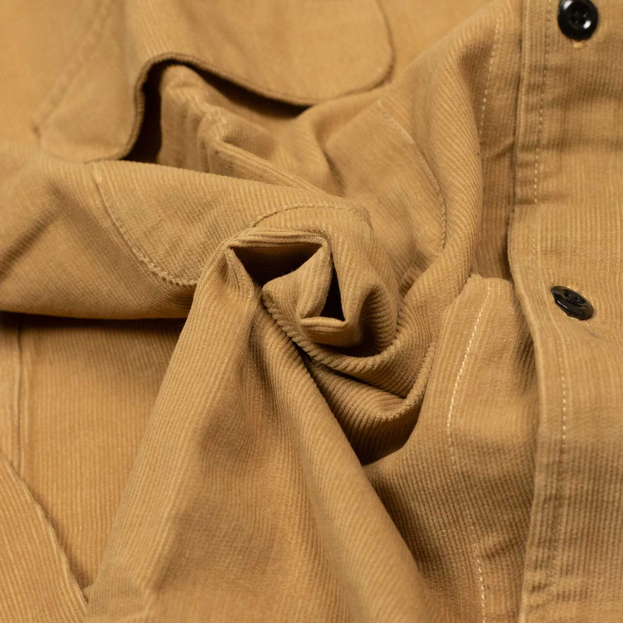 50s Milano relaxed shirt in khaki corduroy