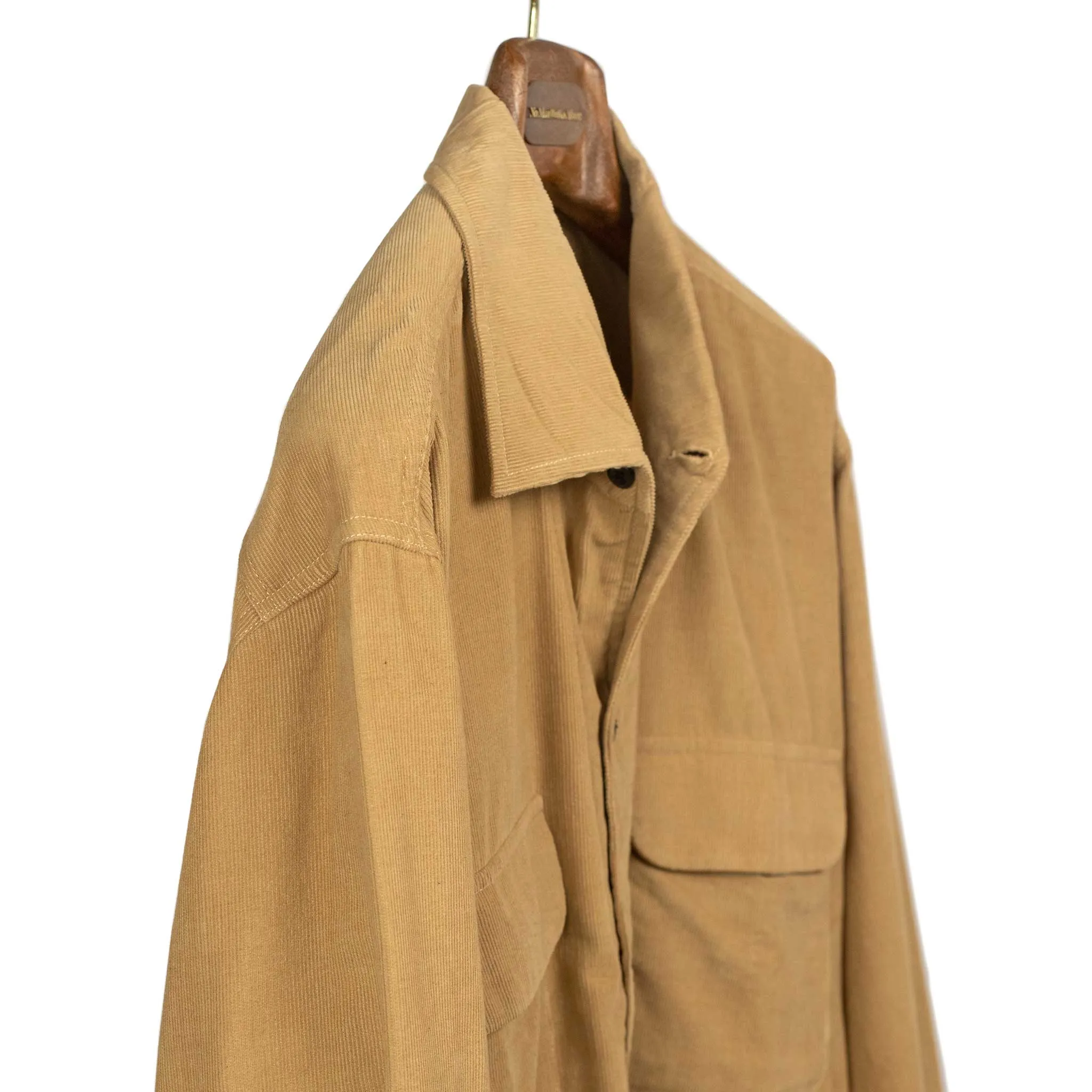 50s Milano relaxed shirt in khaki corduroy