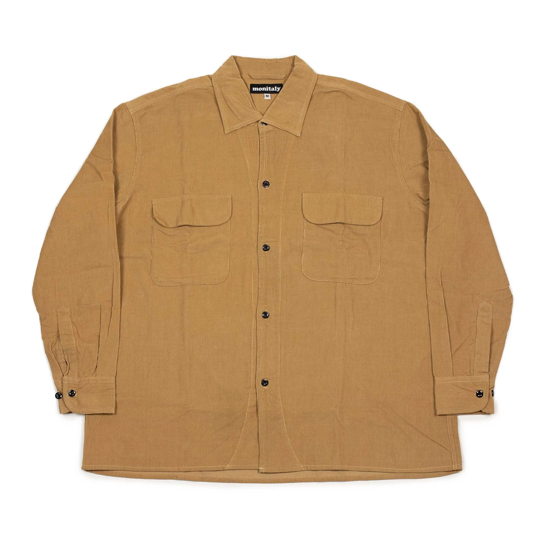 50s Milano relaxed shirt in khaki corduroy
