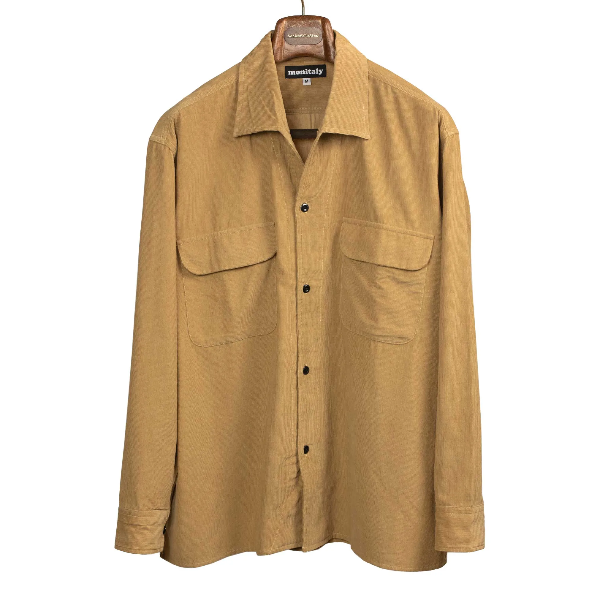 50s Milano relaxed shirt in khaki corduroy