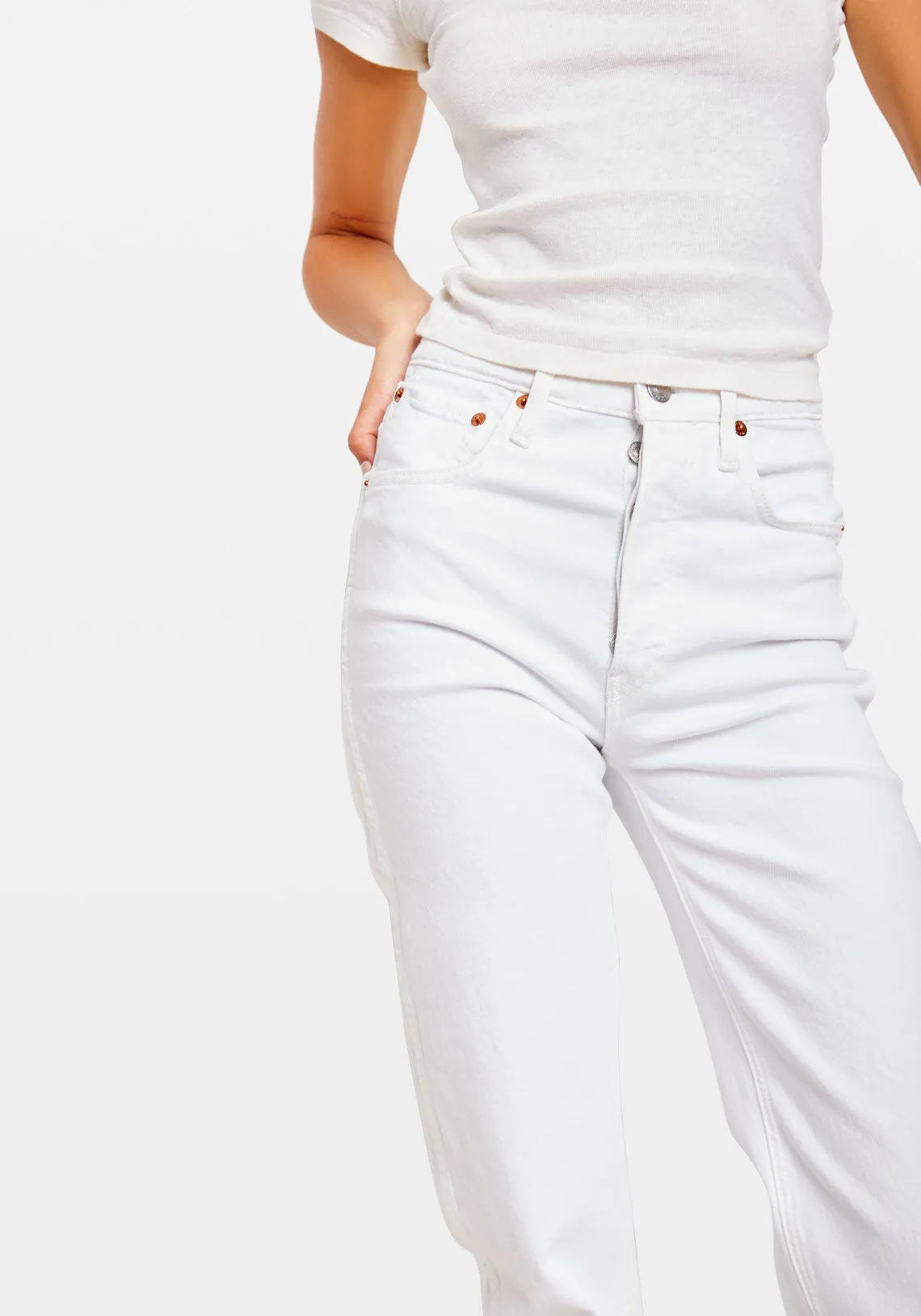 90'S HIGH RISE LOOSE WHITE