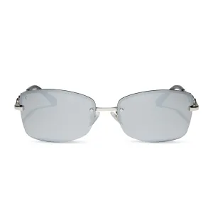 a vibe - silver   silver mirror sunglasses