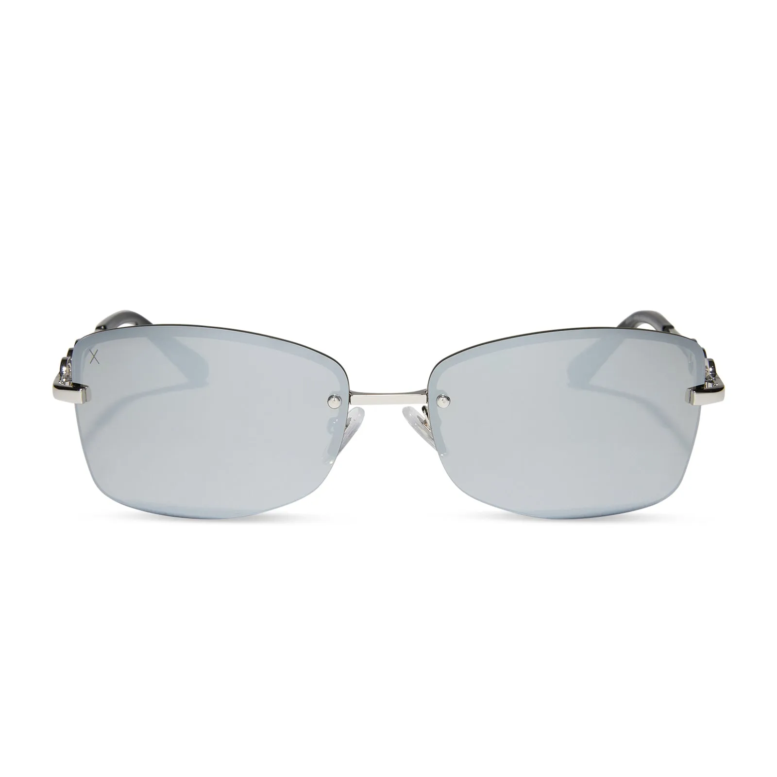 a vibe - silver   silver mirror sunglasses