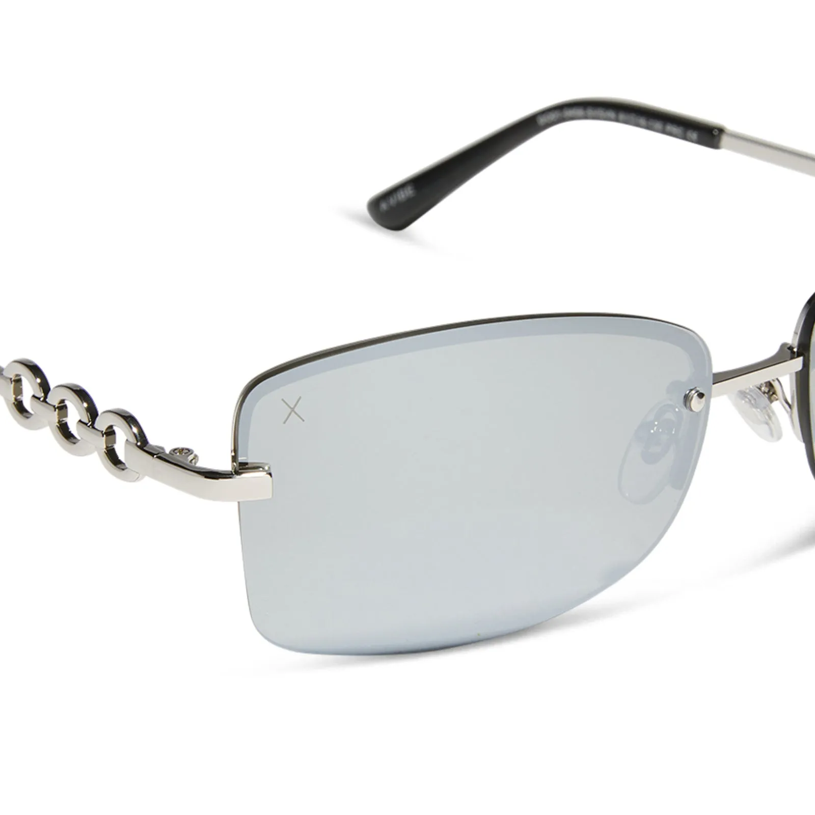 a vibe - silver   silver mirror sunglasses