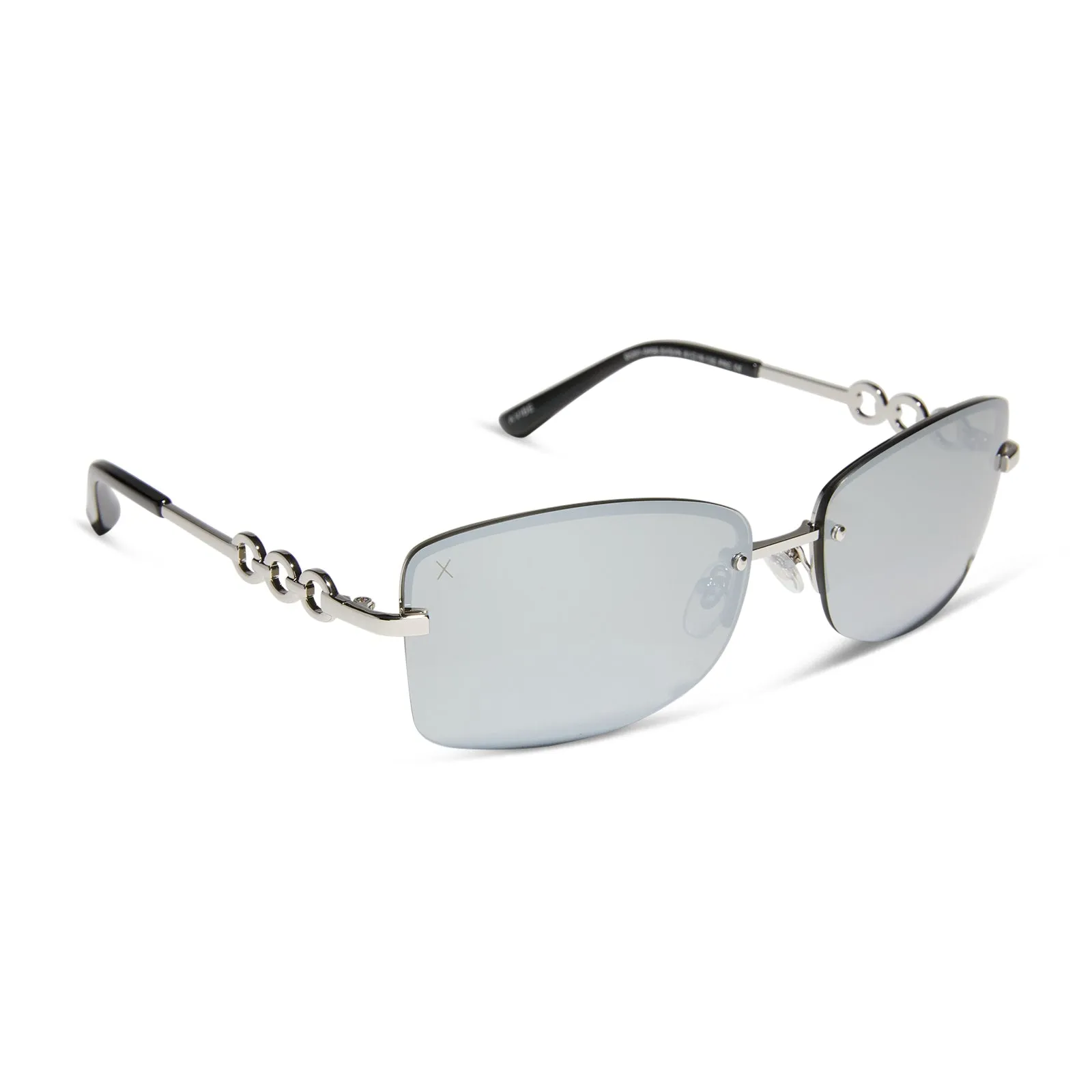 a vibe - silver   silver mirror sunglasses