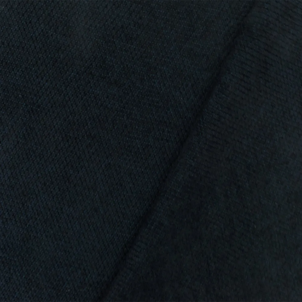 Abyss Blue-Black Dobby Cotton Chenille Woven Fabric