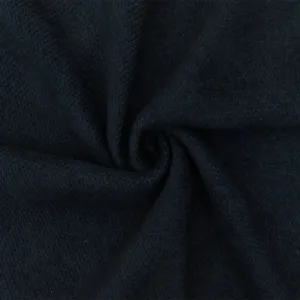Abyss Blue-Black Dobby Cotton Chenille Woven Fabric