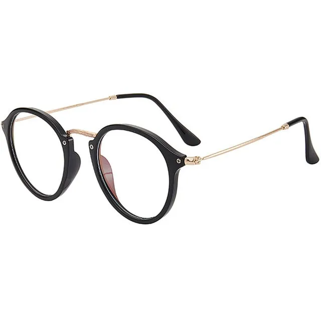 Alloy Framed Resin Lenses Retro Round Sunglasses