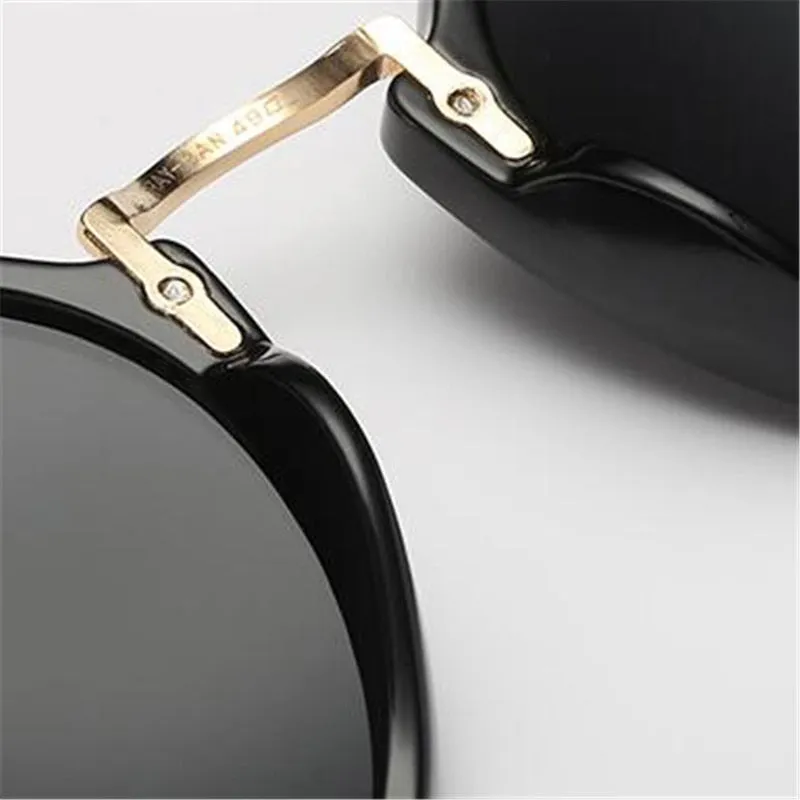 Alloy Framed Resin Lenses Retro Round Sunglasses