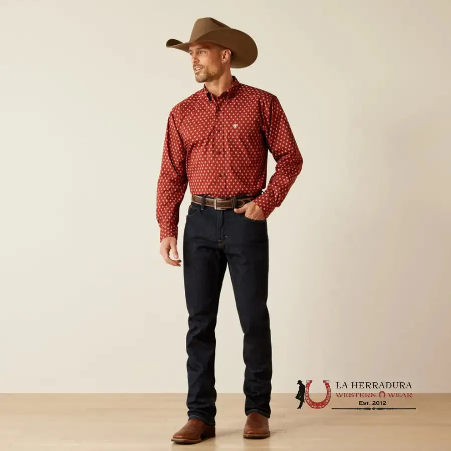 Ariat Pax Long Sleeve Burgundy Classic Fit - 3867