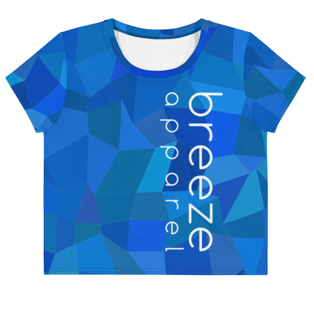 'AZUL' all-over crop top