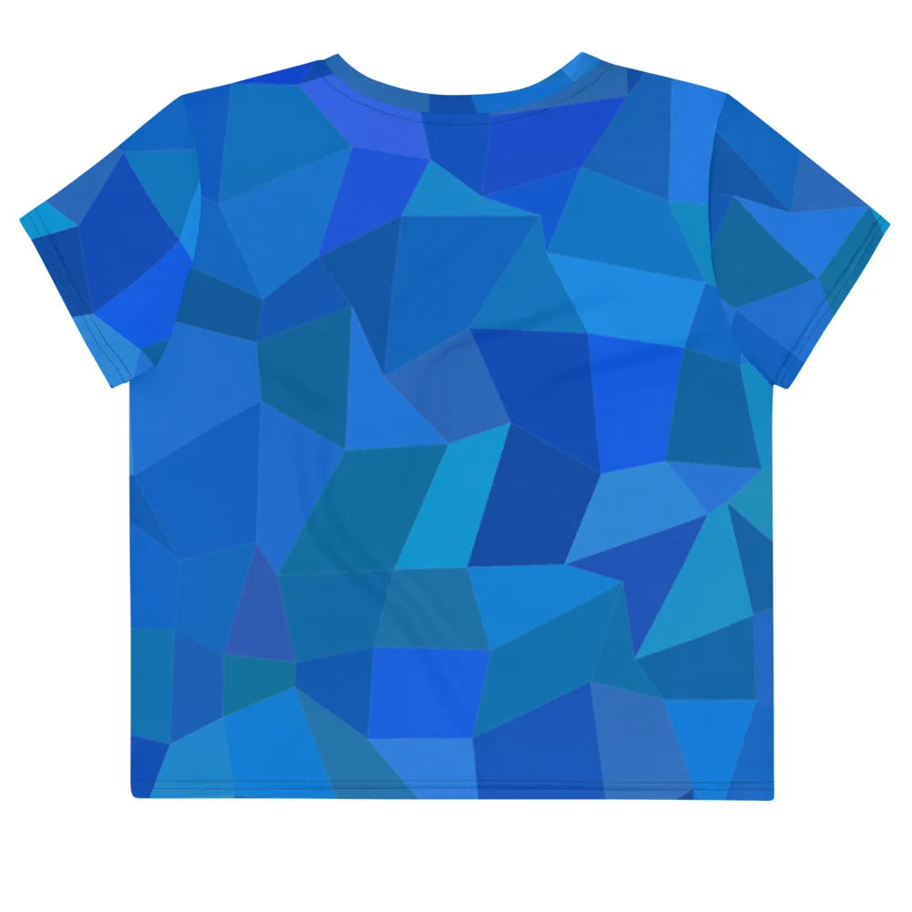 'AZUL' all-over crop top