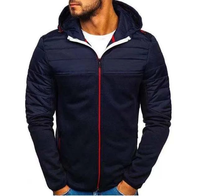 BAZO Design Men's Fashion Premium Quality Burgundy Red & White Stripe Zipper Sweater Jacket