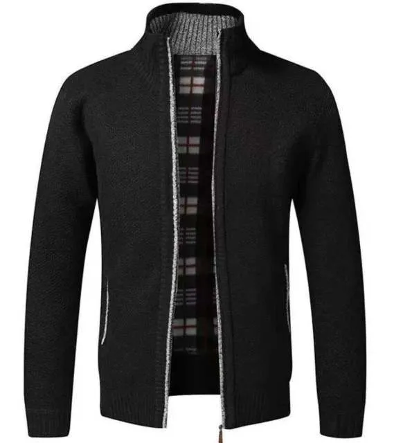 BAZO Design Men's Fashion Premium Quality Burgundy Red & White Stripe Zipper Sweater Jacket