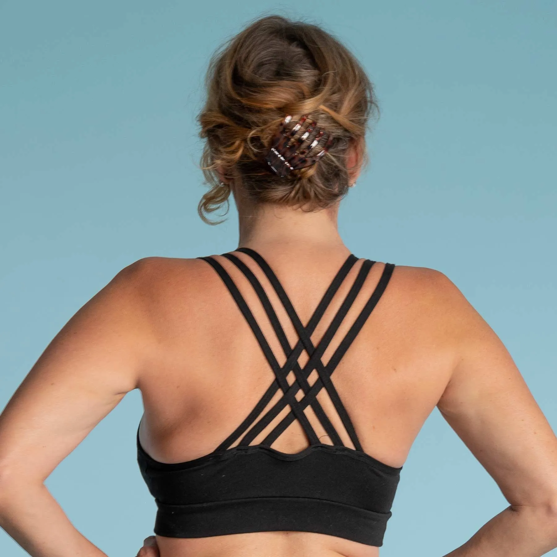 BEVERLY Organic Cotton Triple-Strap Active Bra (Grown & Made in USA)