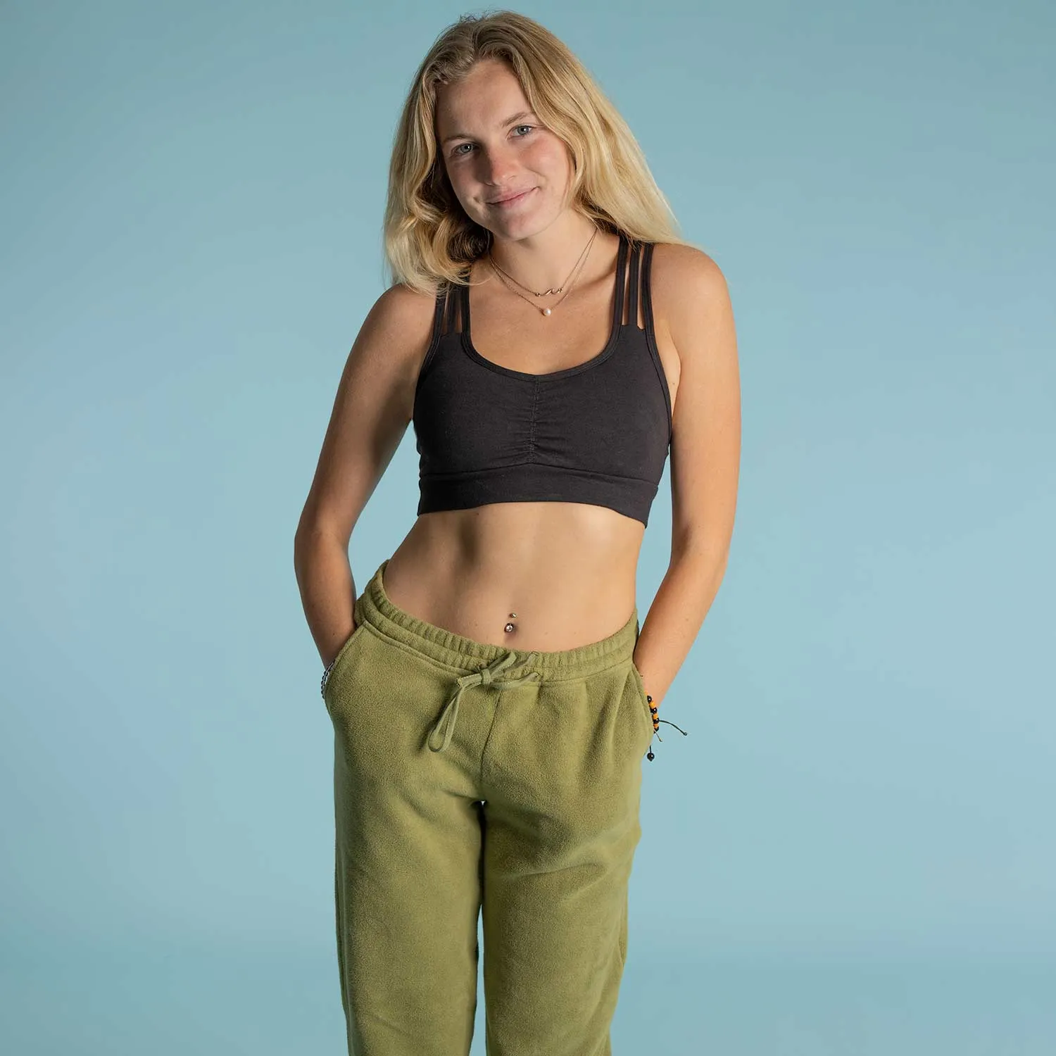 BEVERLY Organic Cotton Triple-Strap Active Bra (Grown & Made in USA)