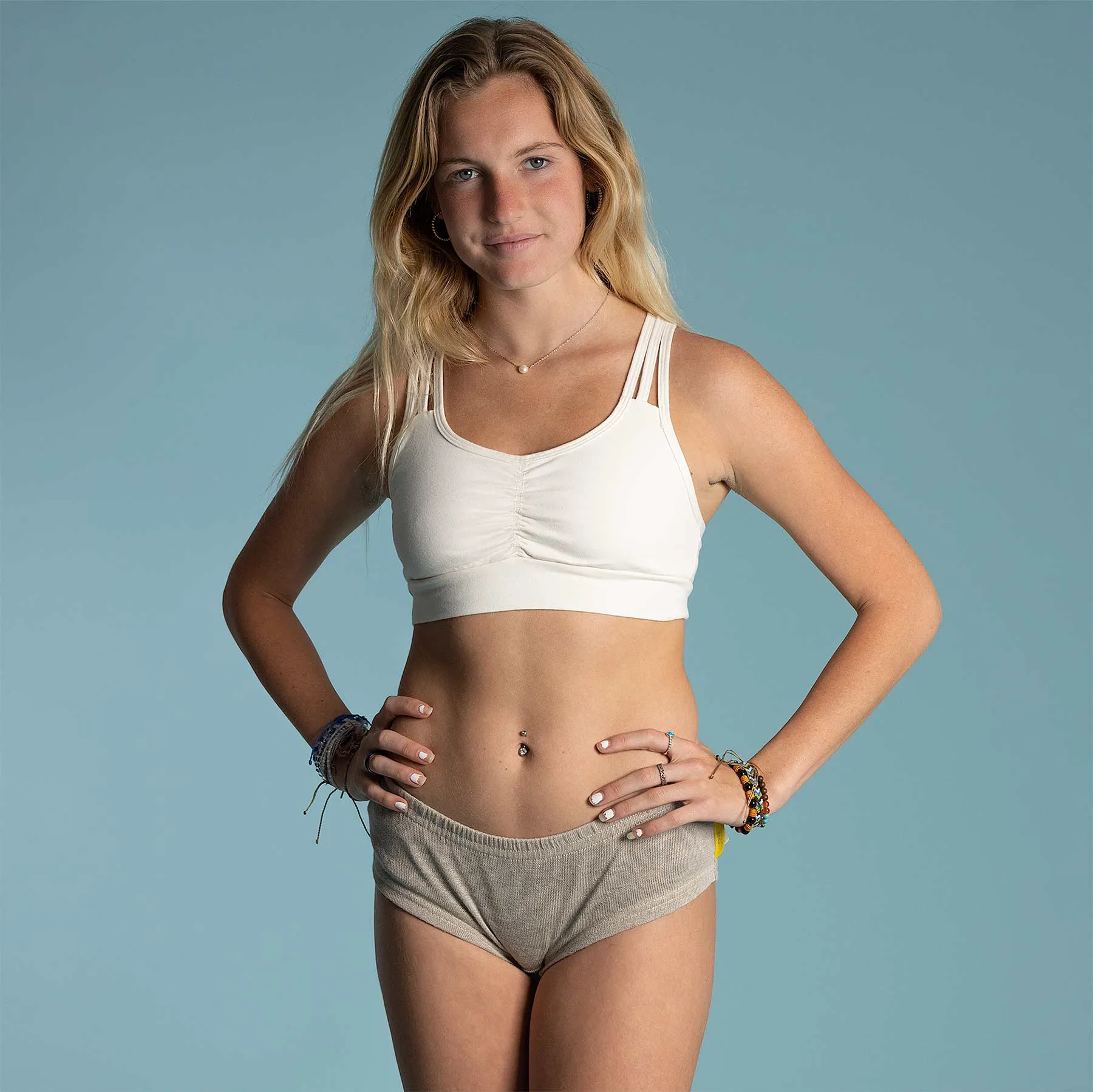 BEVERLY Organic Cotton Triple-Strap Active Bra (Grown & Made in USA)