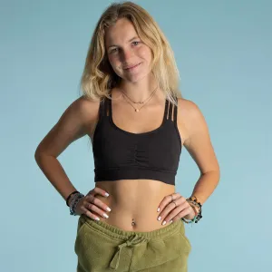 BEVERLY Organic Cotton Triple-Strap Active Bra (Grown & Made in USA)