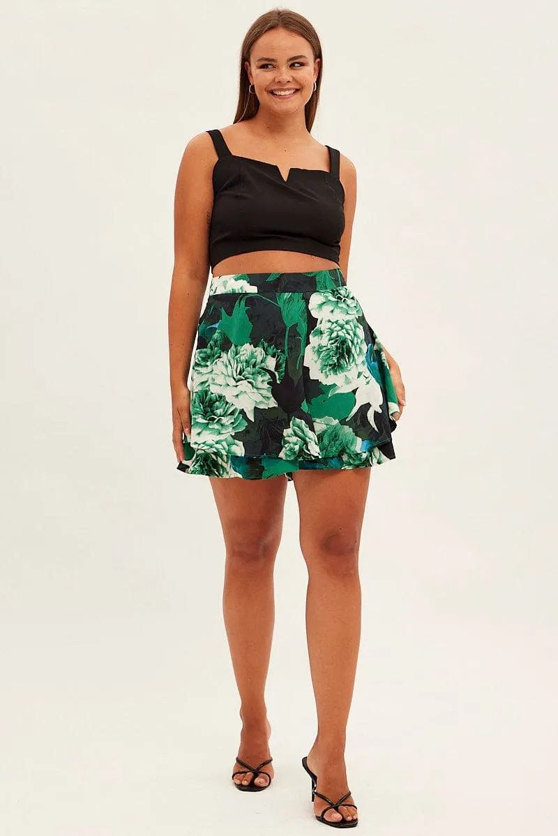 Black Crop Top Sleeveless V-wire