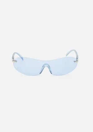Blue 2000s Shield Sunglasses