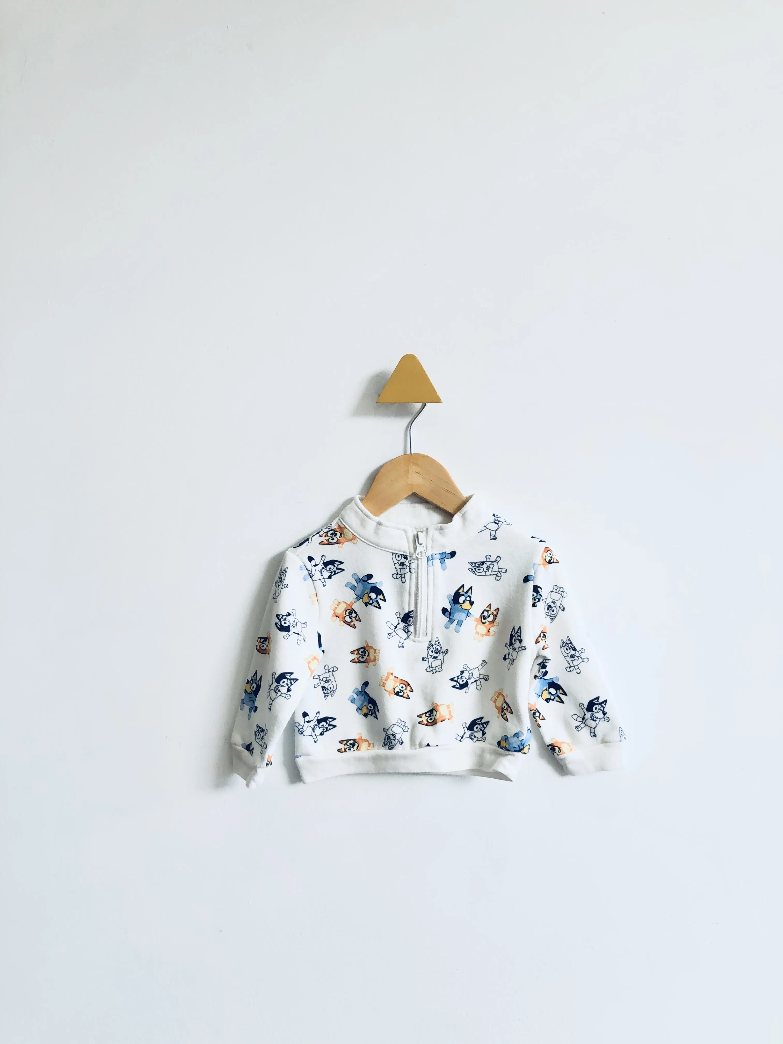 Bluey Half Zip Sweatshirt // 6-9M