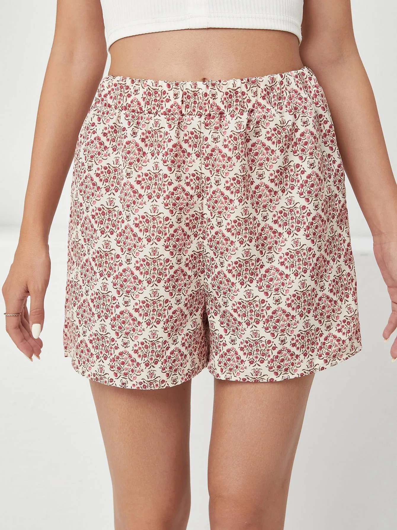 Boho Floral High Waist Women Shorts