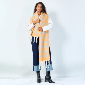 Bold houndstooth pattern scarf wholesale