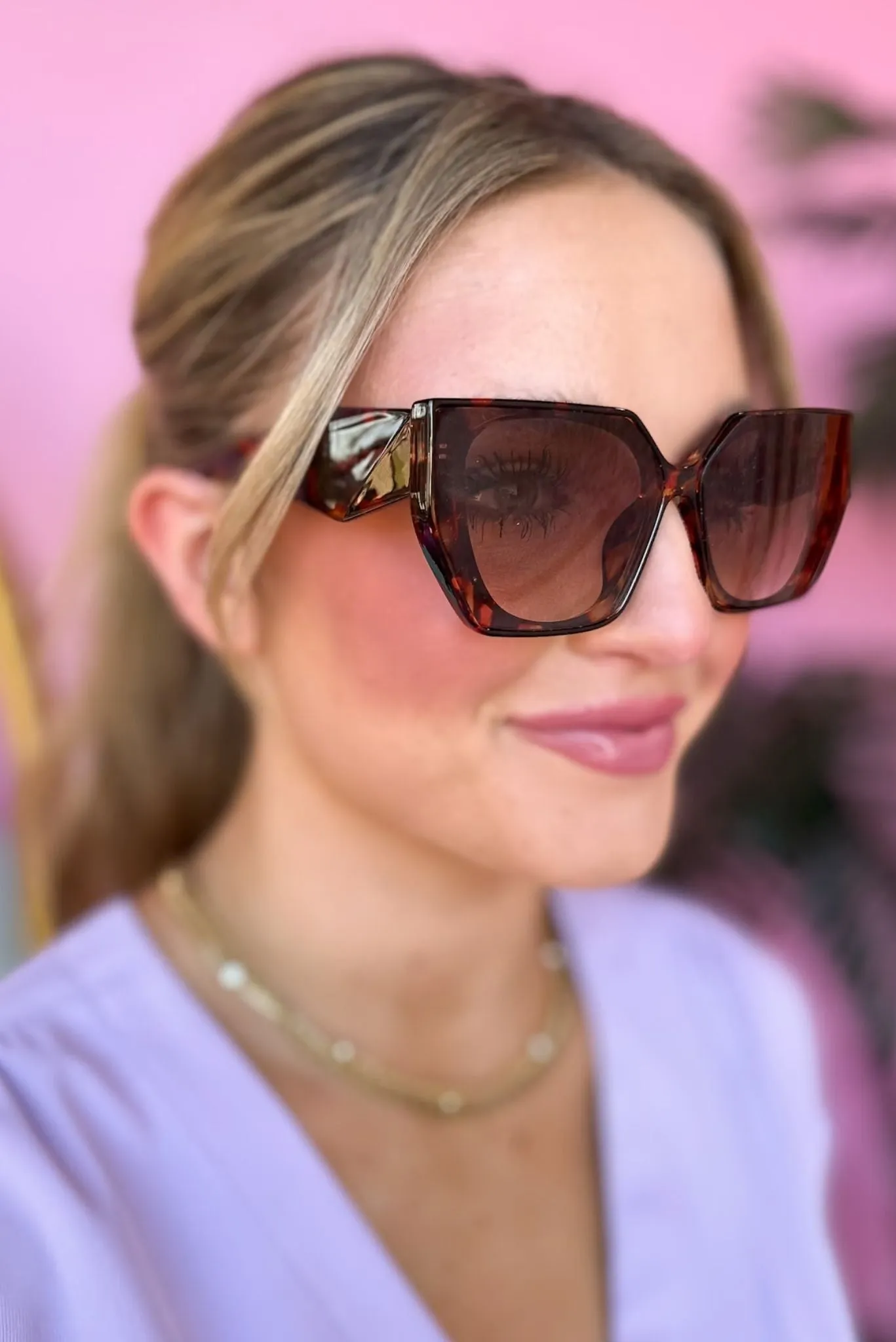 Brown Tortoise Retro Sunglasses