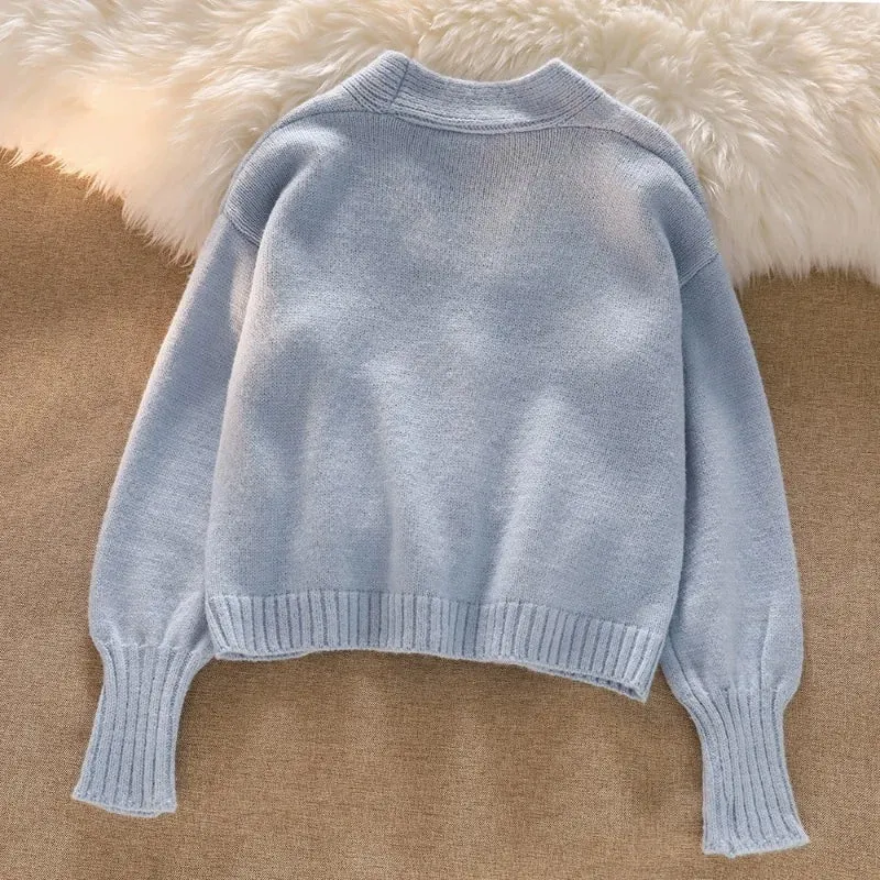 Butterfly Knot Knitted Soft Cardigan