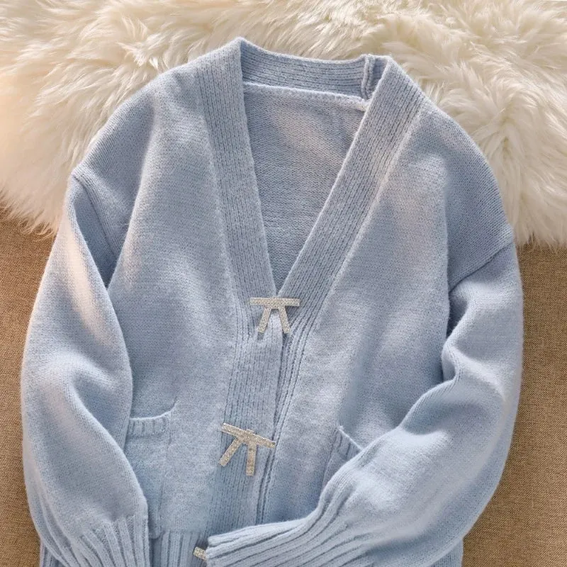 Butterfly Knot Knitted Soft Cardigan