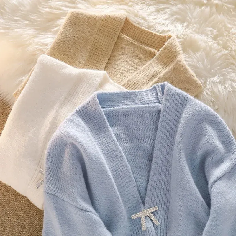 Butterfly Knot Knitted Soft Cardigan
