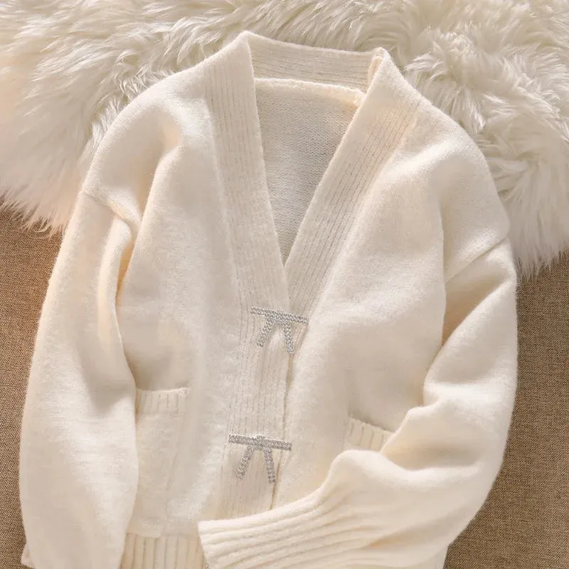 Butterfly Knot Knitted Soft Cardigan