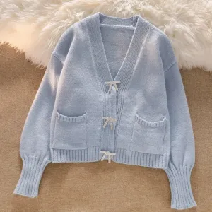 Butterfly Knot Knitted Soft Cardigan
