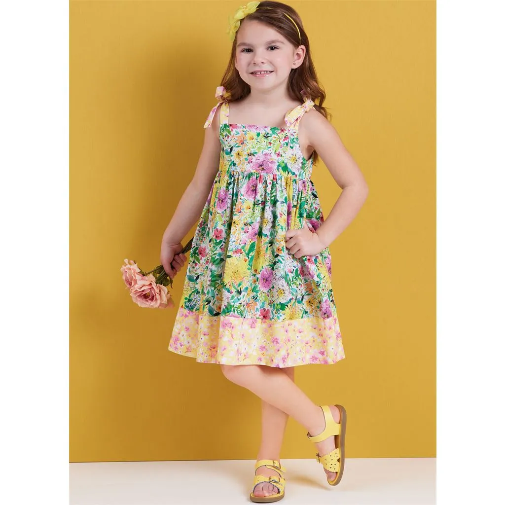 Butterick Pattern B6952 Children's Dresses, Tops, Shorts and Pants