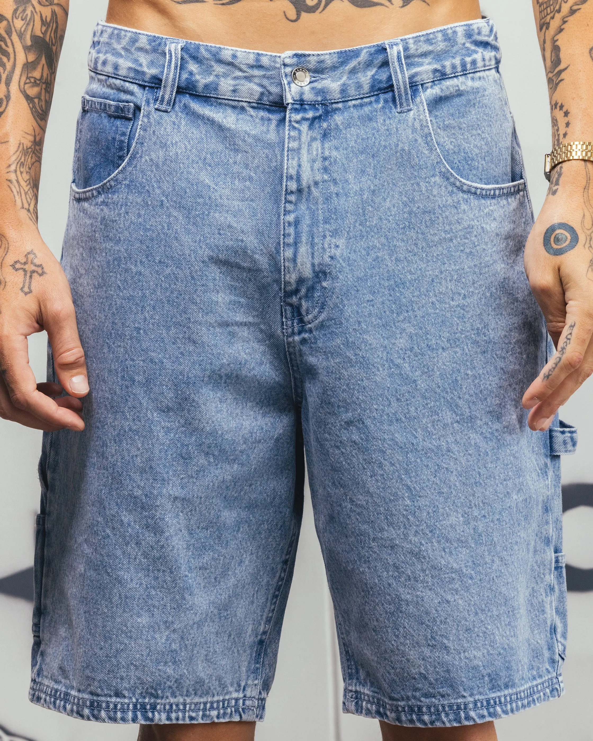 Carre Carpenter Jorts Light Blue Denim