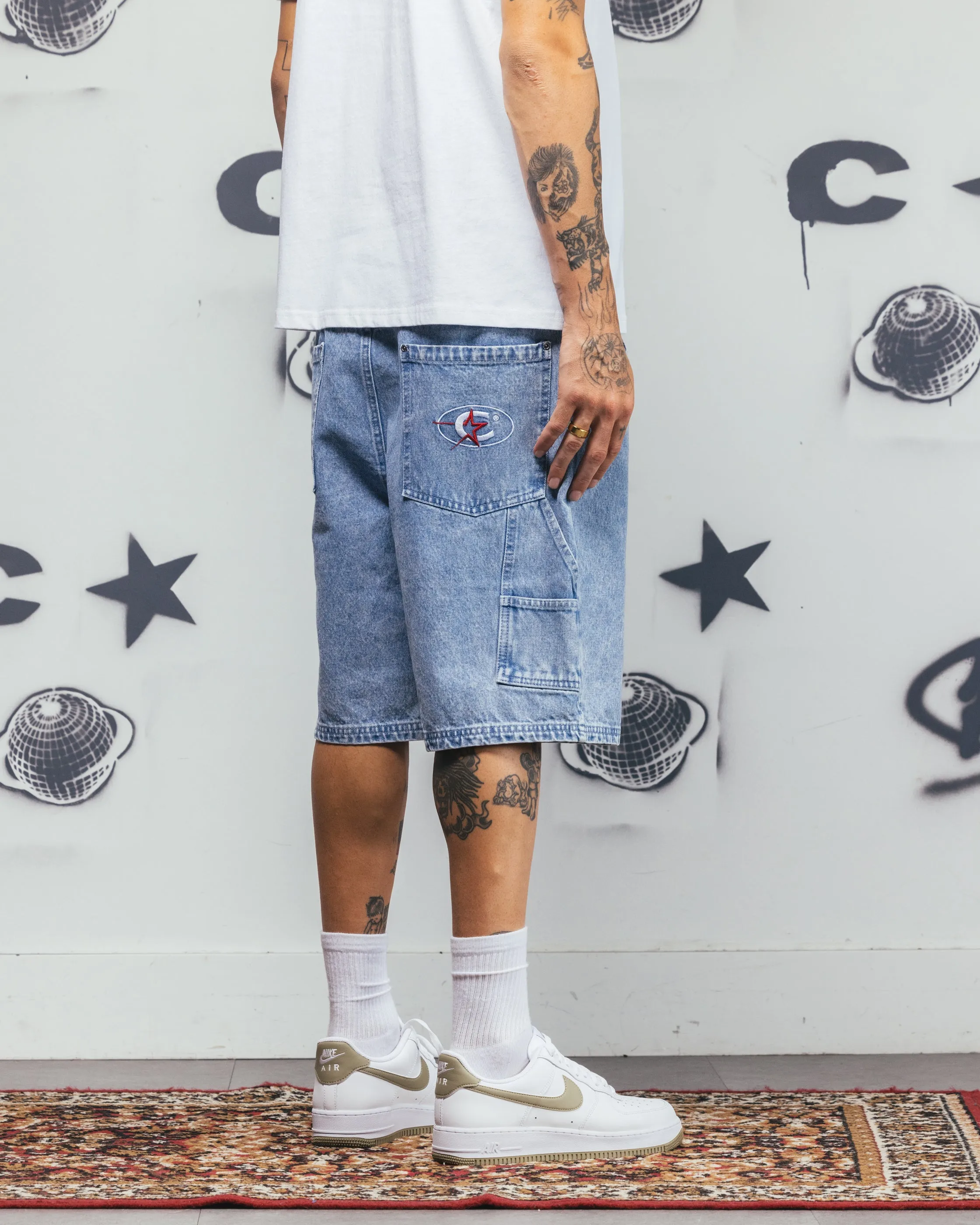 Carre Carpenter Jorts Light Blue Denim