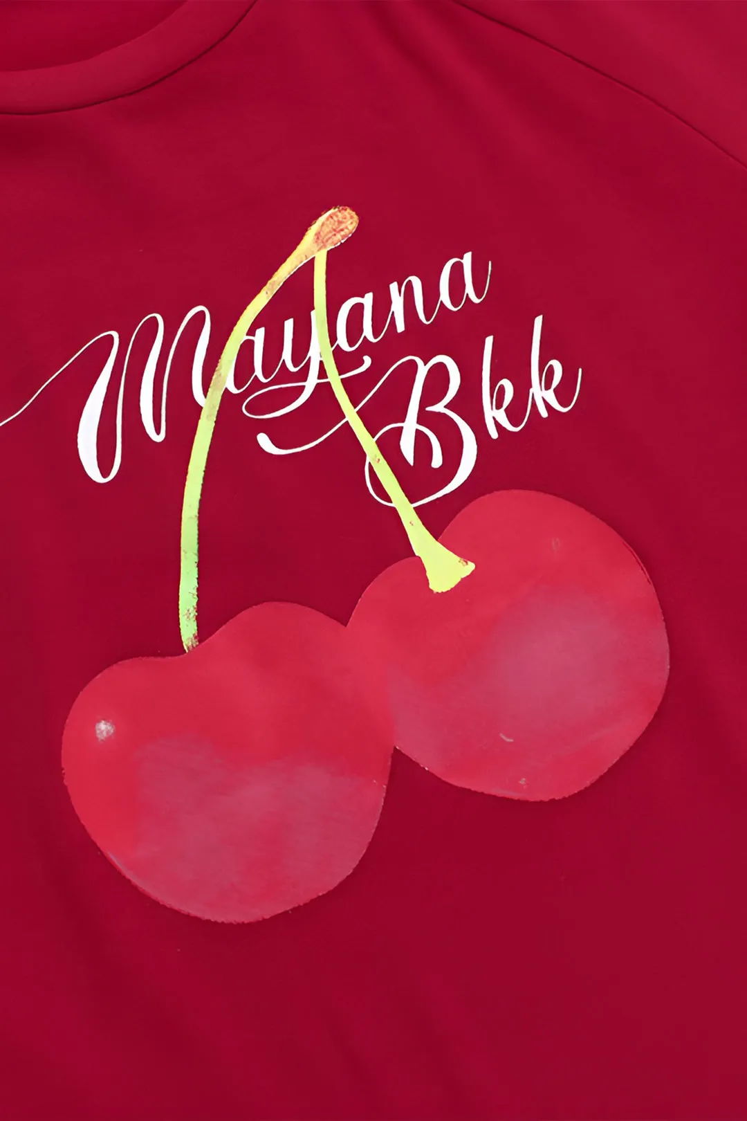 Cherry Print Crop T-shirt