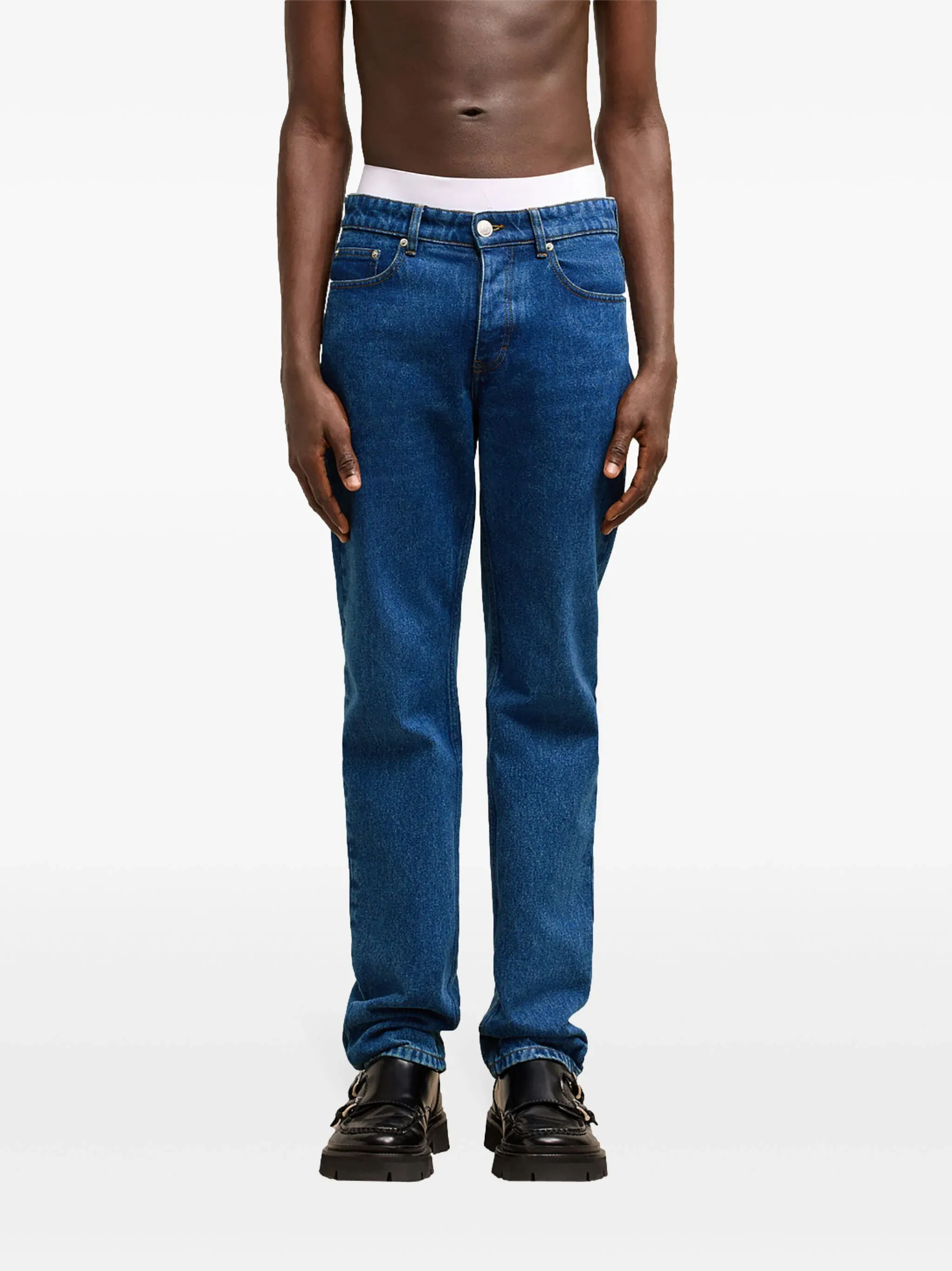 Classic fit cotton jeans