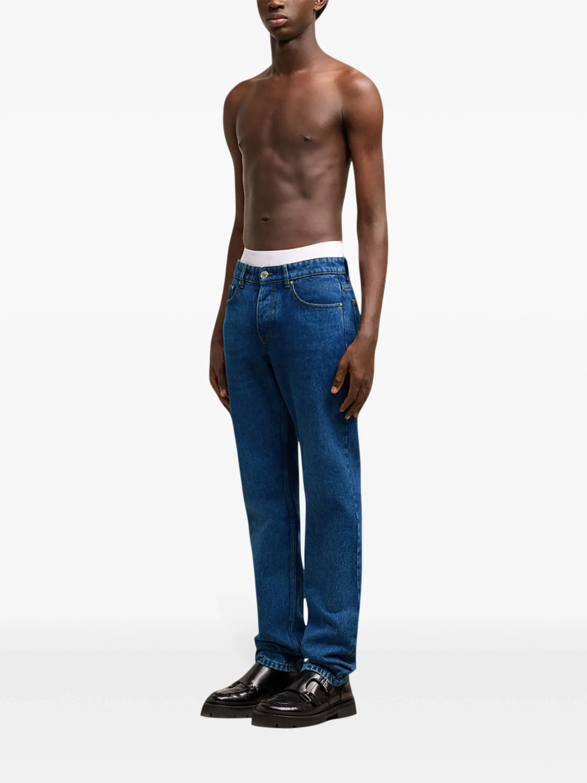 Classic fit cotton jeans