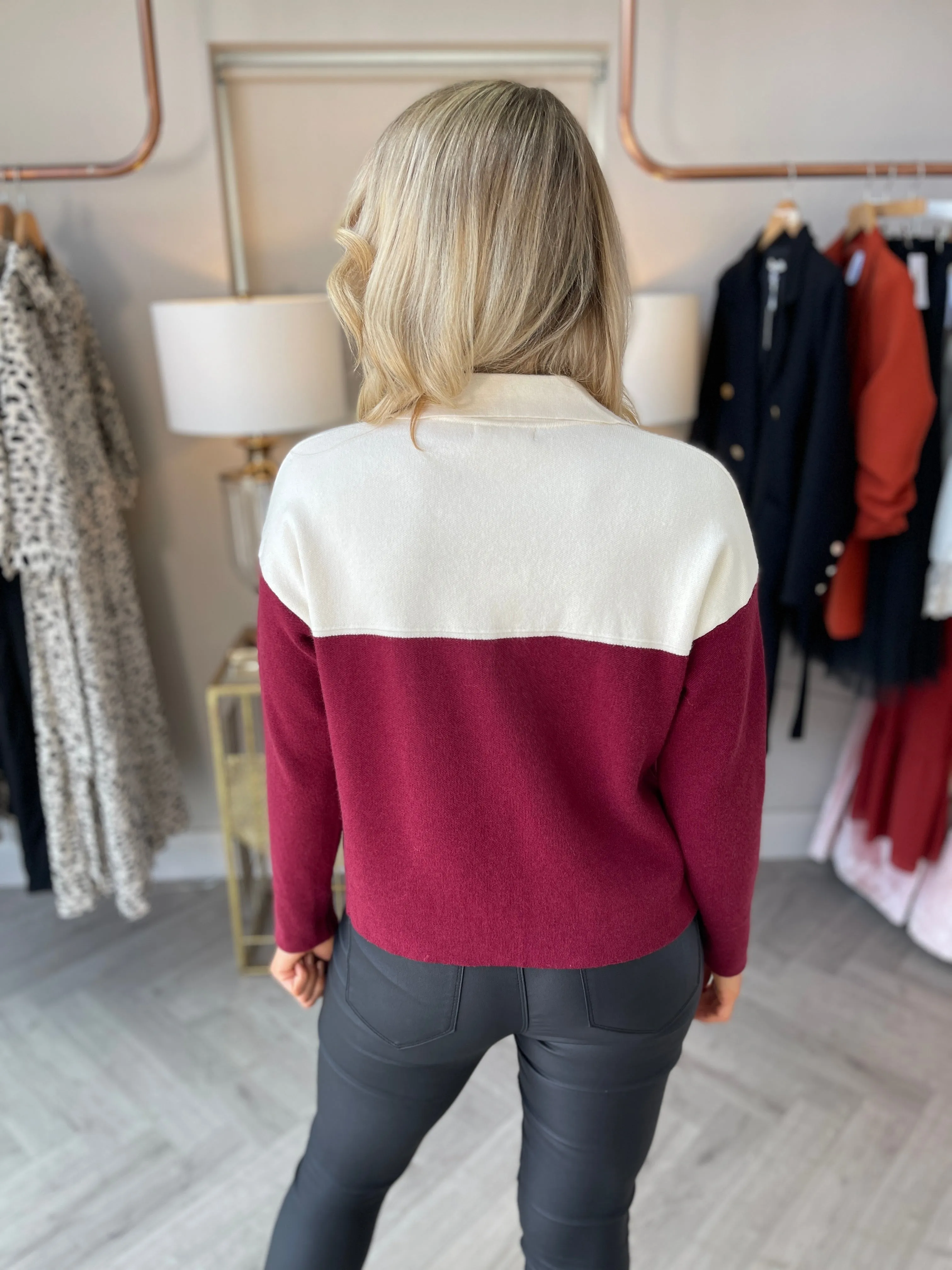 Contrast Merlot Cardi
