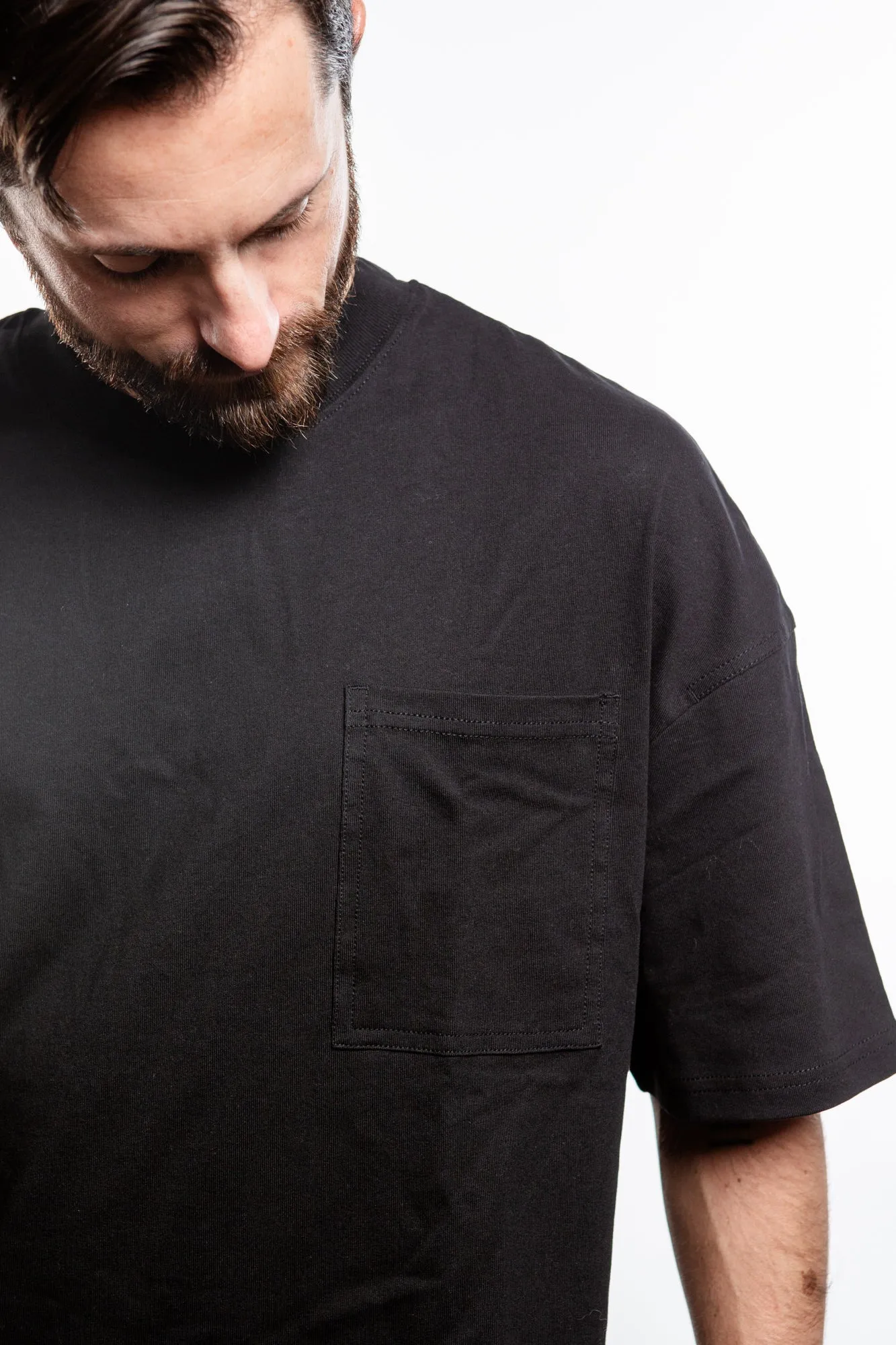 Crewneck Pocket T-Shirt - Black