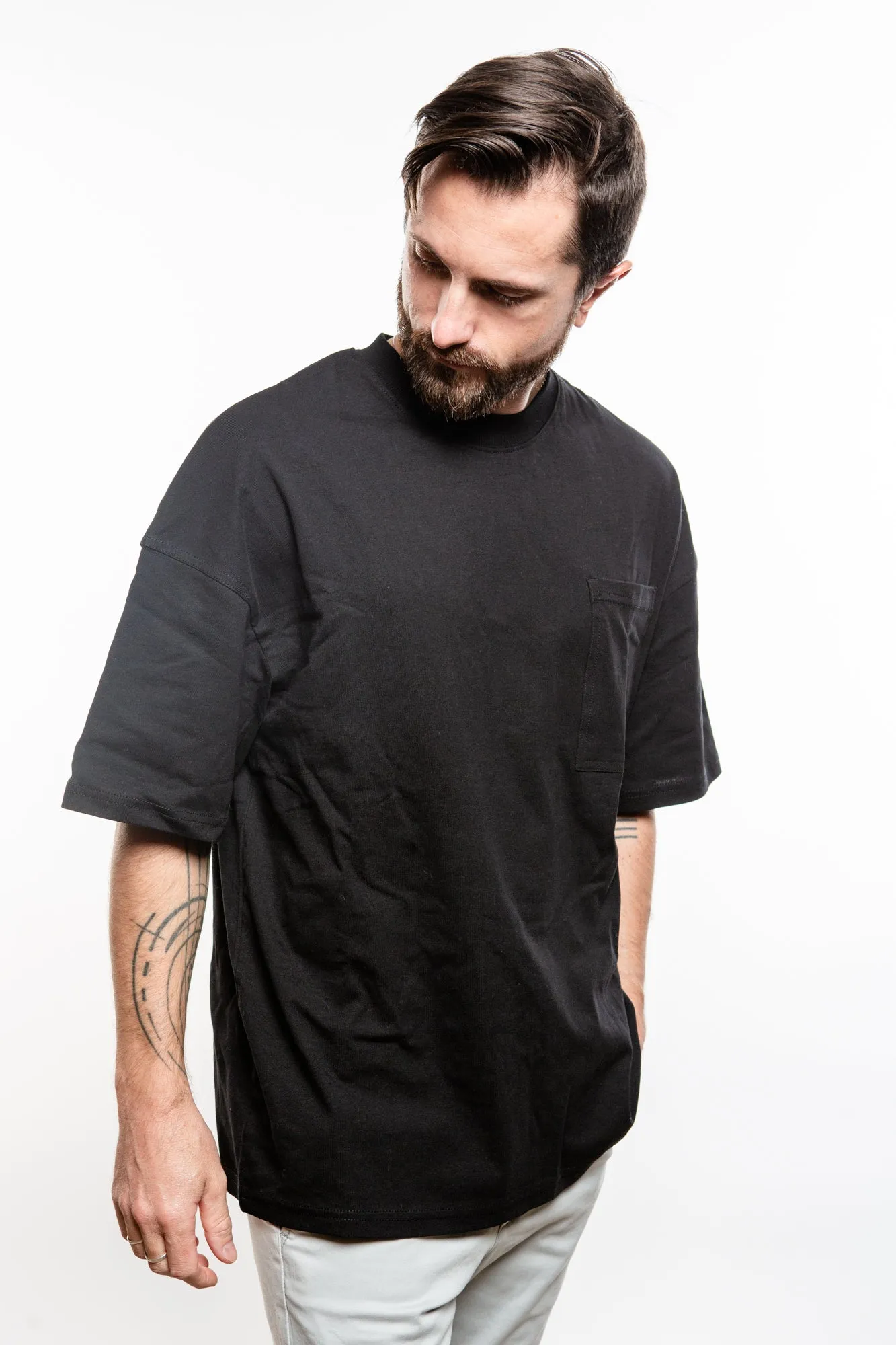 Crewneck Pocket T-Shirt - Black