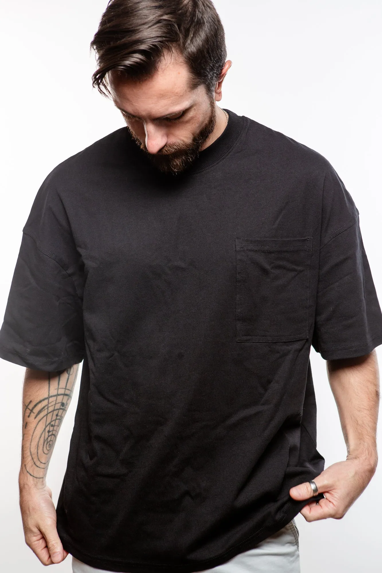 Crewneck Pocket T-Shirt - Black