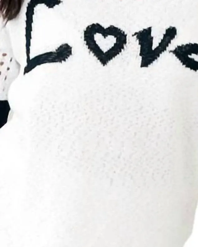 Crochet Love Crew in White | White