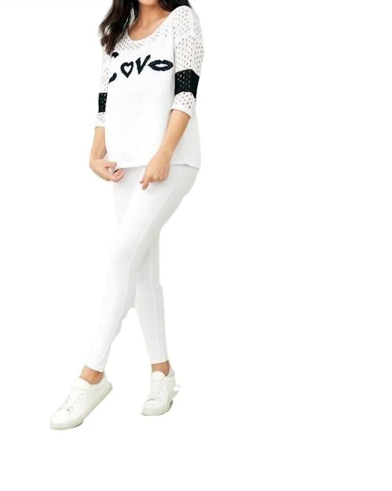 Crochet Love Crew in White | White