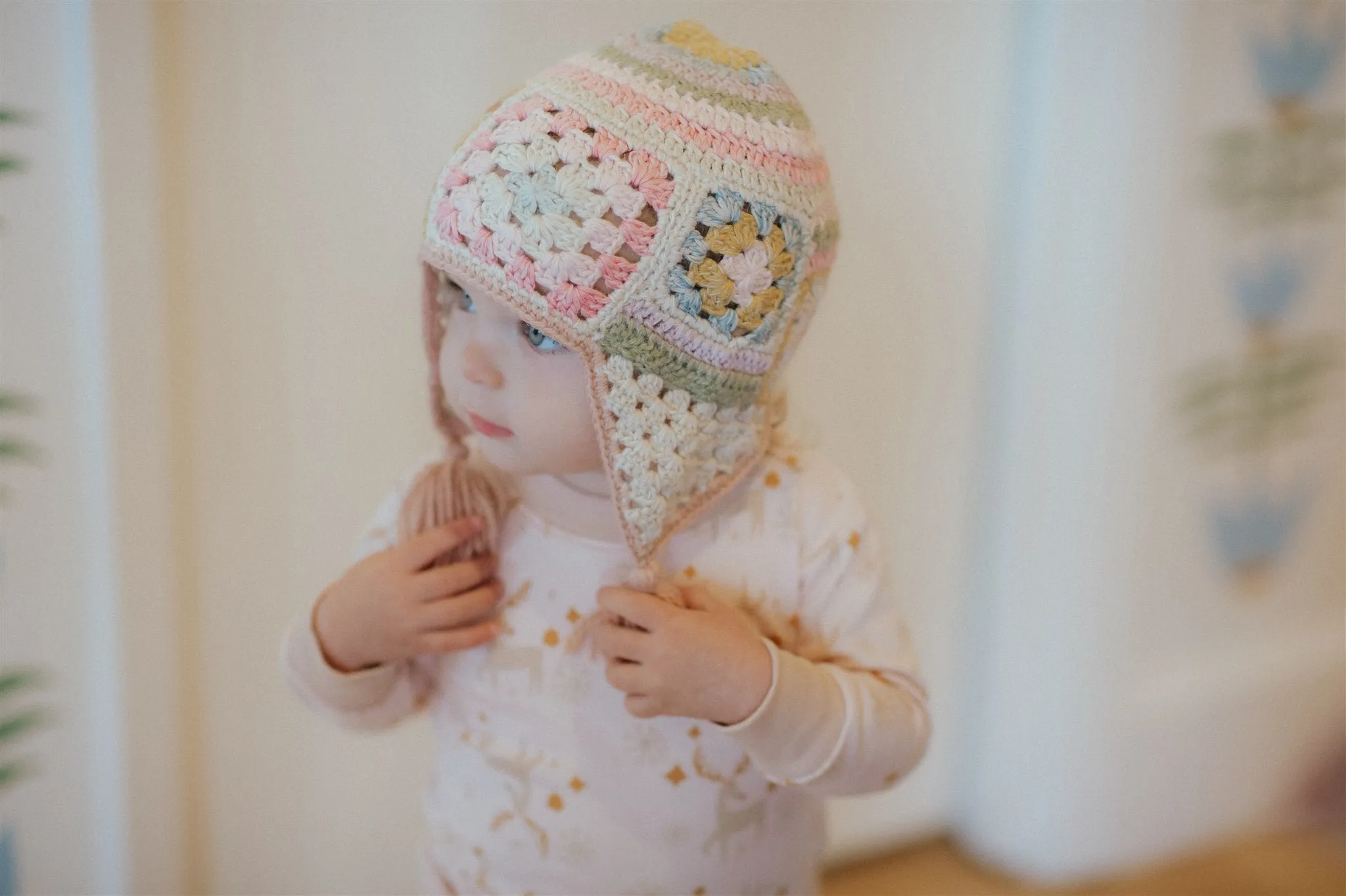Crochet Patchwork Chullo - Multicolor