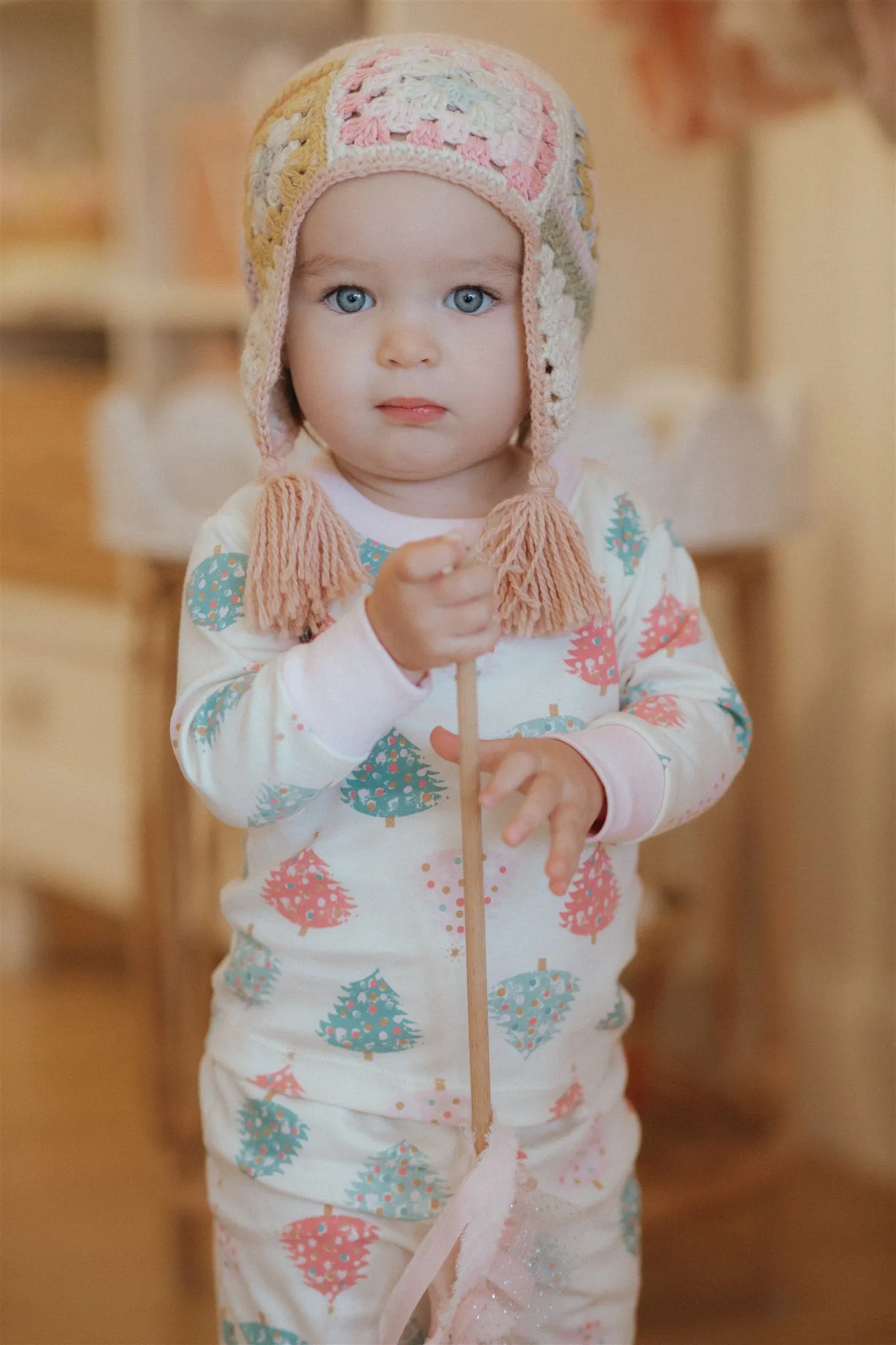 Crochet Patchwork Chullo - Multicolor